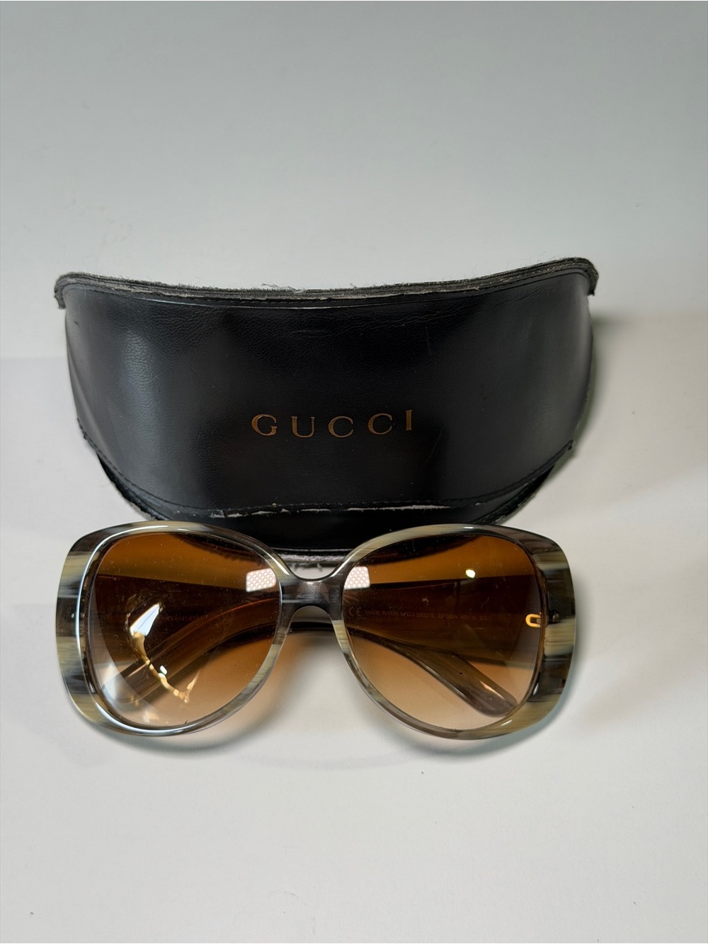 Gucci Women's Tortoiseshell Frame with Brown Gradient Lenses Sunglasses